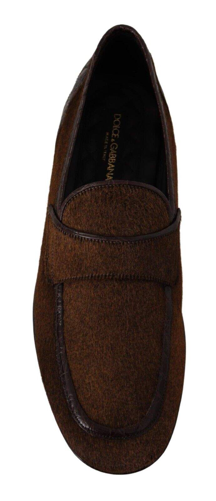 Dolce & Gabbana Brown Exotic Leather  Slip On Loafers Shoes #men, Brown, Dolce & Gabbana, EU44/US11, feed-1, Loafers - Men - Shoes at SEYMAYKA