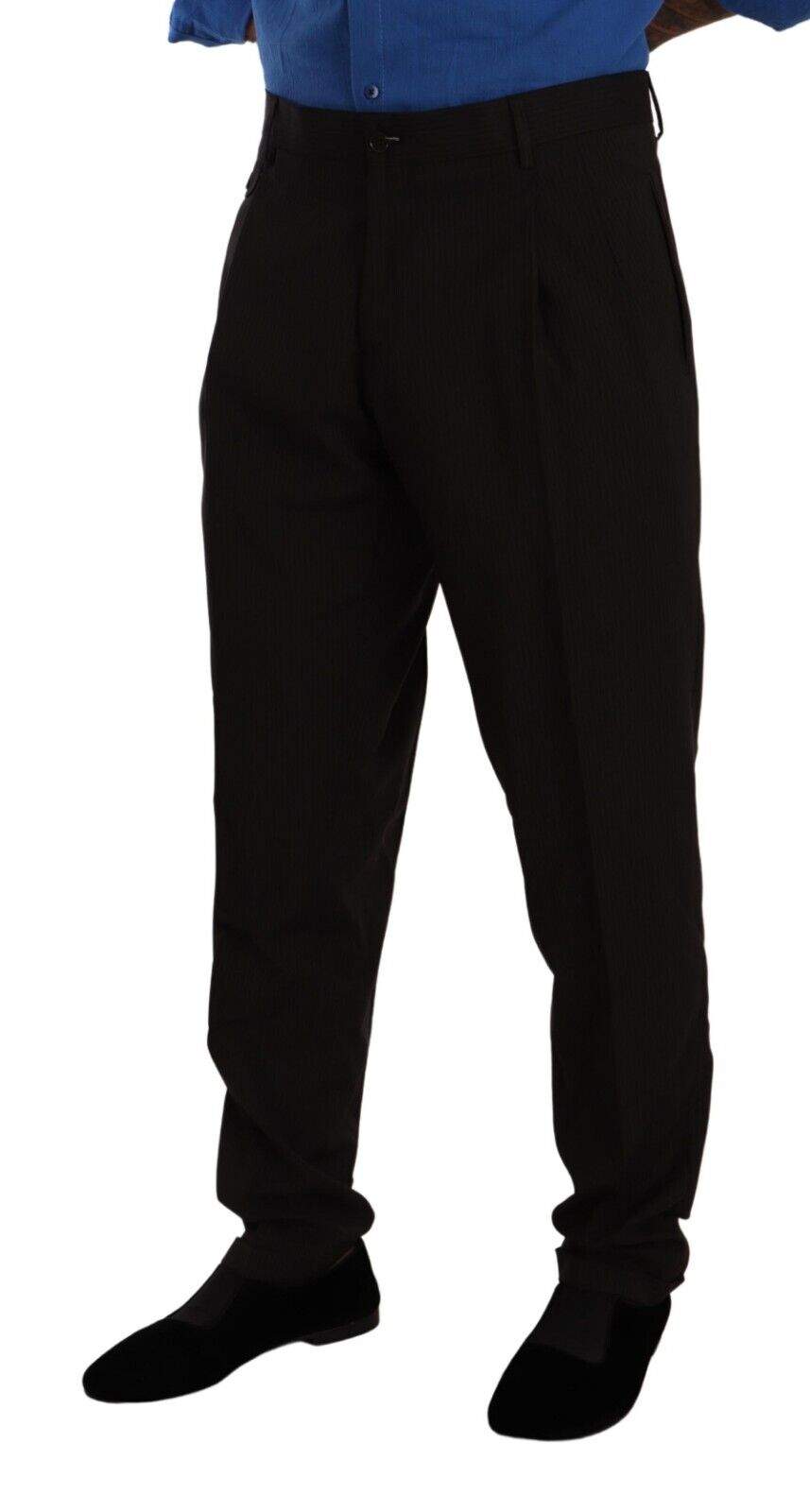 Dolce & Gabbana Brown Wool Skinny Formal Dress Pants #men, Brown, Dolce & Gabbana, feed-1, IT54 | XL, Jeans & Pants - Men - Clothing at SEYMAYKA