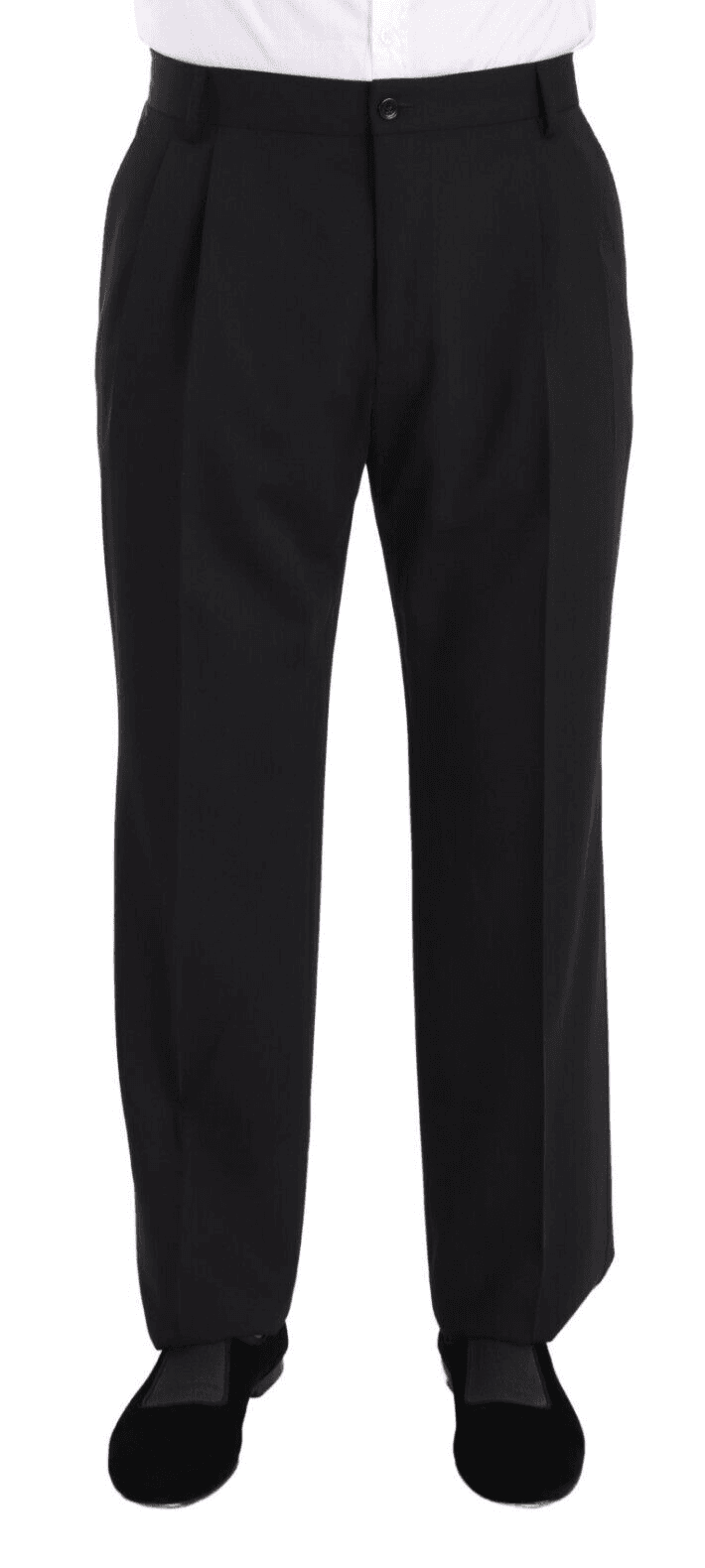 Dolce & Gabbana Black Wool Formal Tuxedo Trouser Dress Pants #men, Black, Dolce & Gabbana, feed-1, IT50 | L, Jeans & Pants - Men - Clothing at SEYMAYKA