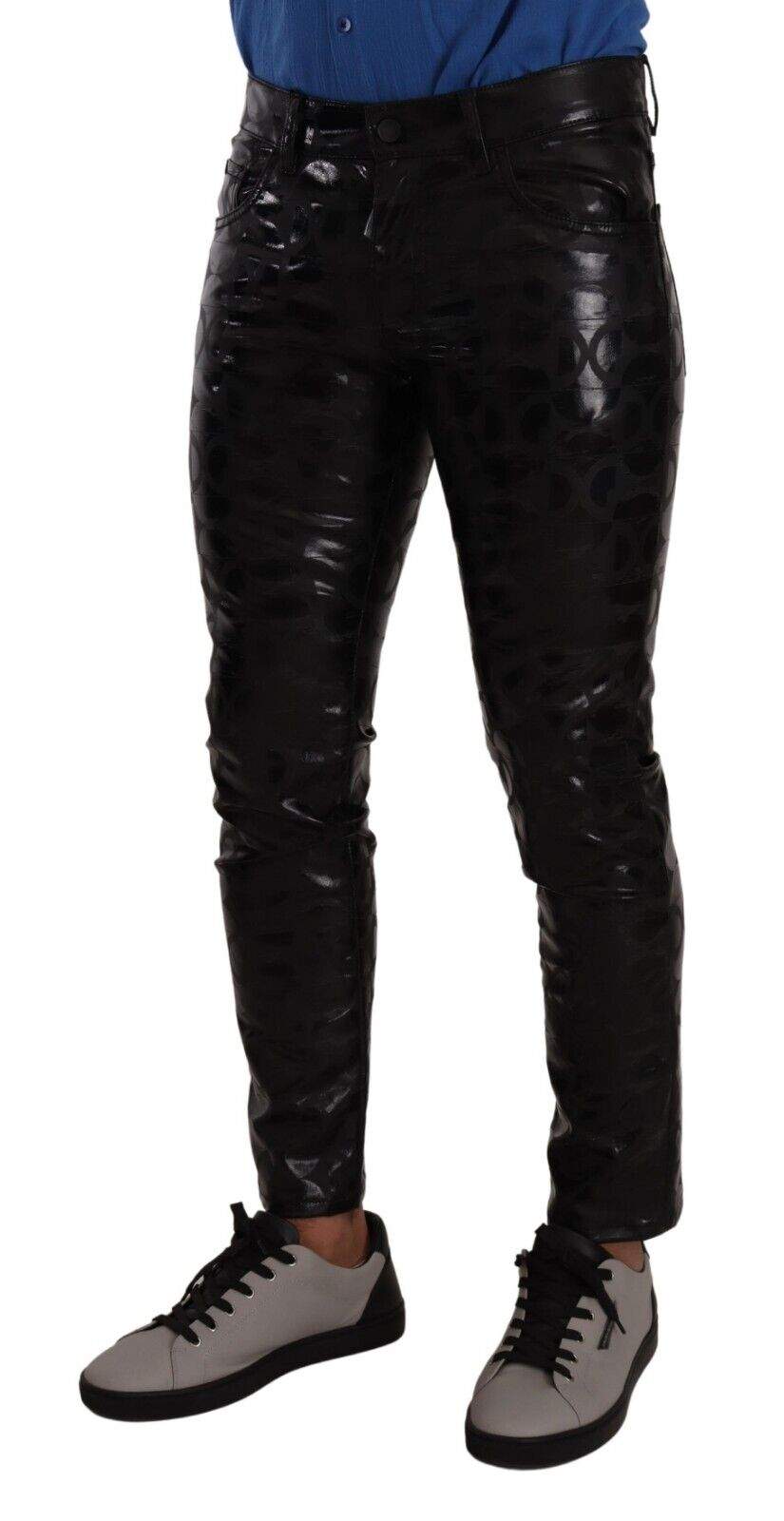 Dolce & Gabbana Black Logo Cotton Stretch Skinny Pants #men, Black, Dolce & Gabbana, feed-1, IT48 | M, Jeans & Pants - Men - Clothing at SEYMAYKA