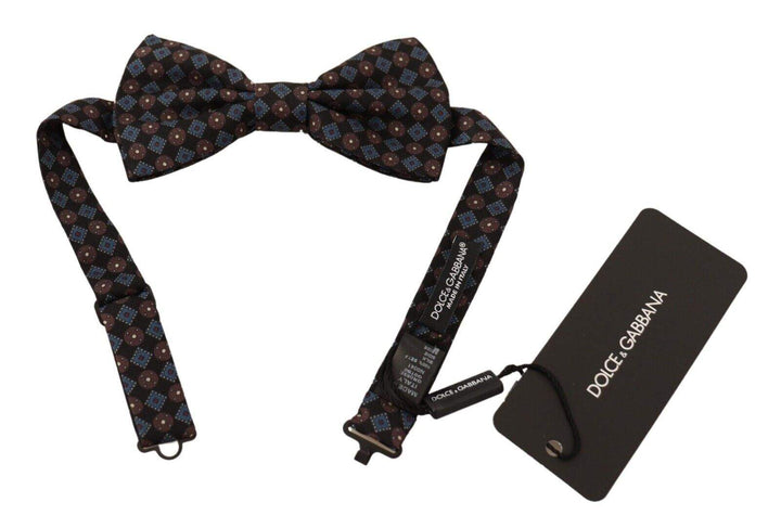 Dolce & Gabbana Black Patterned Silk Adjustable Neck Papillon Bow Tie #men, Black, Dolce & Gabbana, feed-1, Ties & Bowties - Men - Accessories at SEYMAYKA