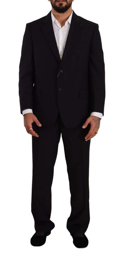 Doico Tagliente Black Polyester Single Breasted Formal Suit #men, Black, Domenico Tagliente, feed-1, IT51 | L, Suits - Men - Clothing at SEYMAYKA
