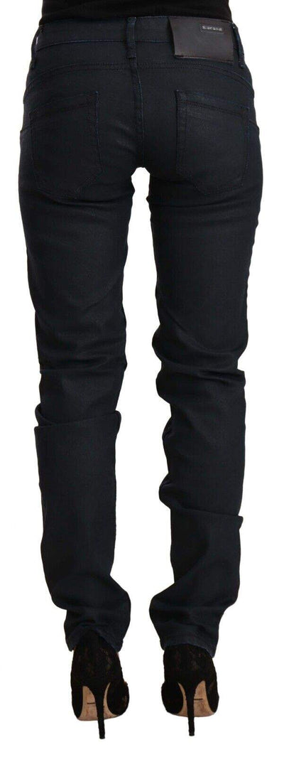 Acht Black Cotton Low Waist Slim Fit Denim Jeans Acht, Black, feed-1, Jeans & Pants - Women - Clothing, W26 | IT40 at SEYMAYKA