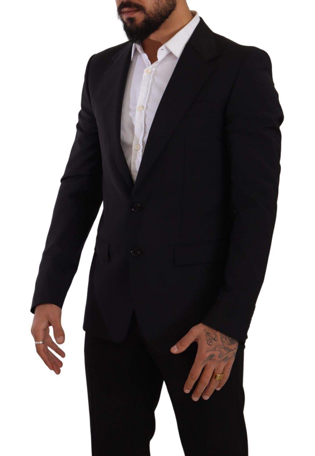 Dolce & Gabbana Black Slim Fit Vest 2 Button MARTINI Blazer #men, Black, Blazers - Men - Clothing, Dolce & Gabbana, feed-1, IT48 | M at SEYMAYKA