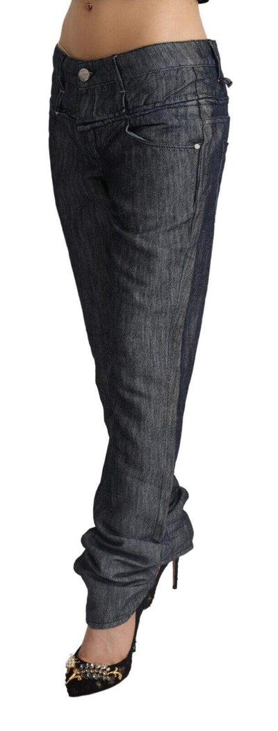 Acht Dark Gray Ramie Mid Wide Waist Straight Denim Jeans Acht, Dark gray, feed-1, Jeans & Pants - Women - Clothing, W26 at SEYMAYKA