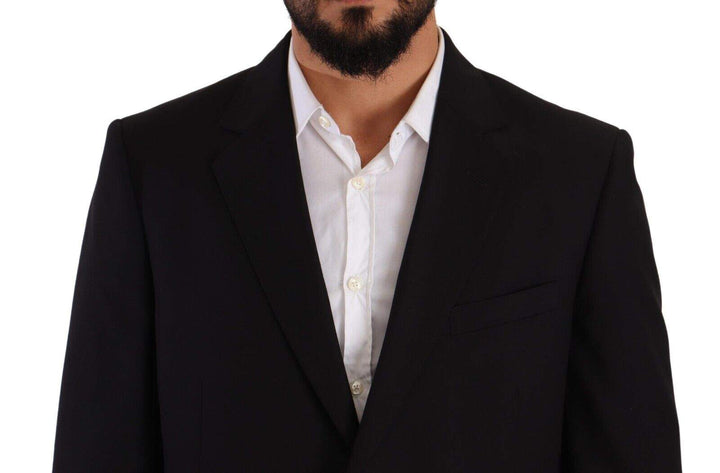 Doico Tagliente Black Polyester Single Breasted Formal Suit #men, Black, Domenico Tagliente, feed-1, IT51 | L, Suits - Men - Clothing at SEYMAYKA