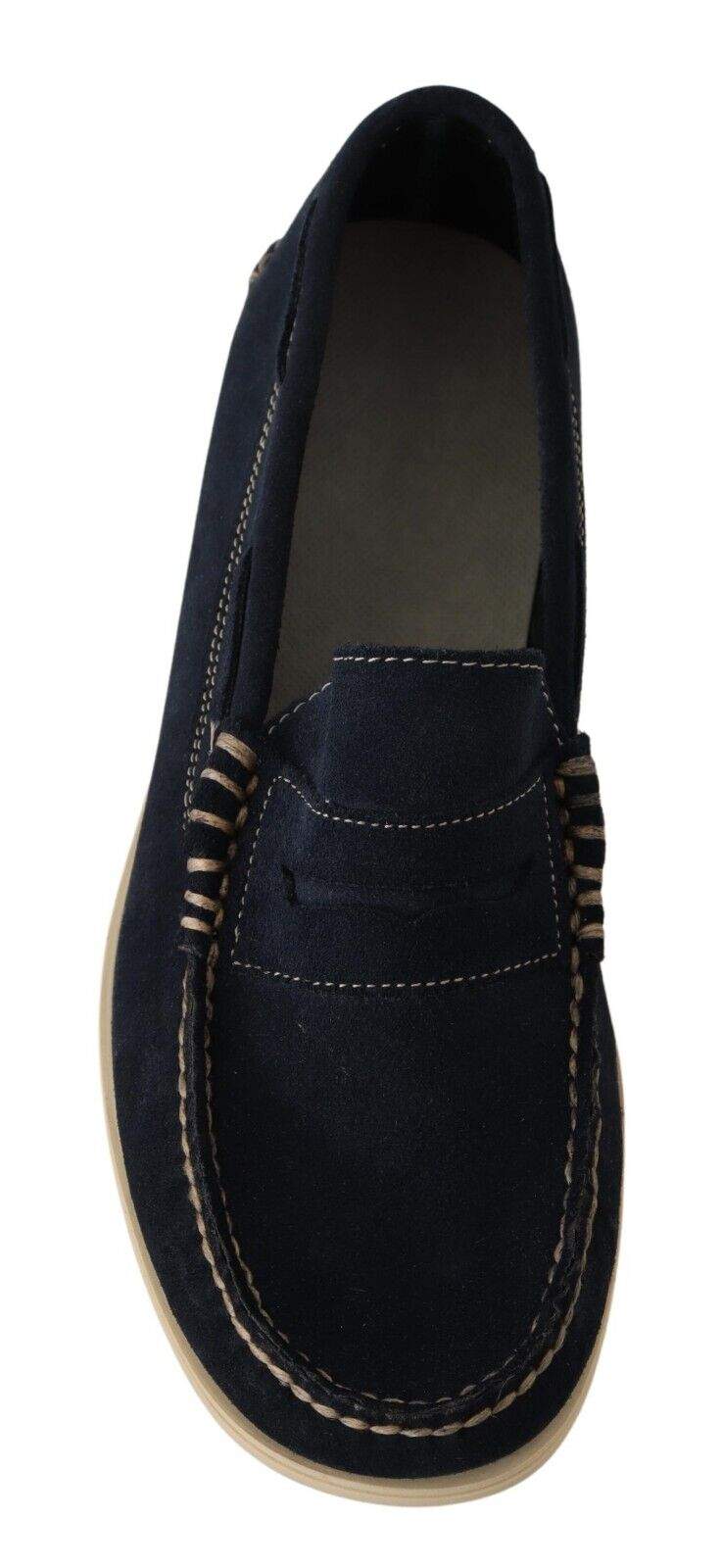 POLLINI Blue Suede Low Top Mocassin Loafers #men, Blue, EU40/US7, feed-1, Loafers - Men - Shoes, POLLINI at SEYMAYKA