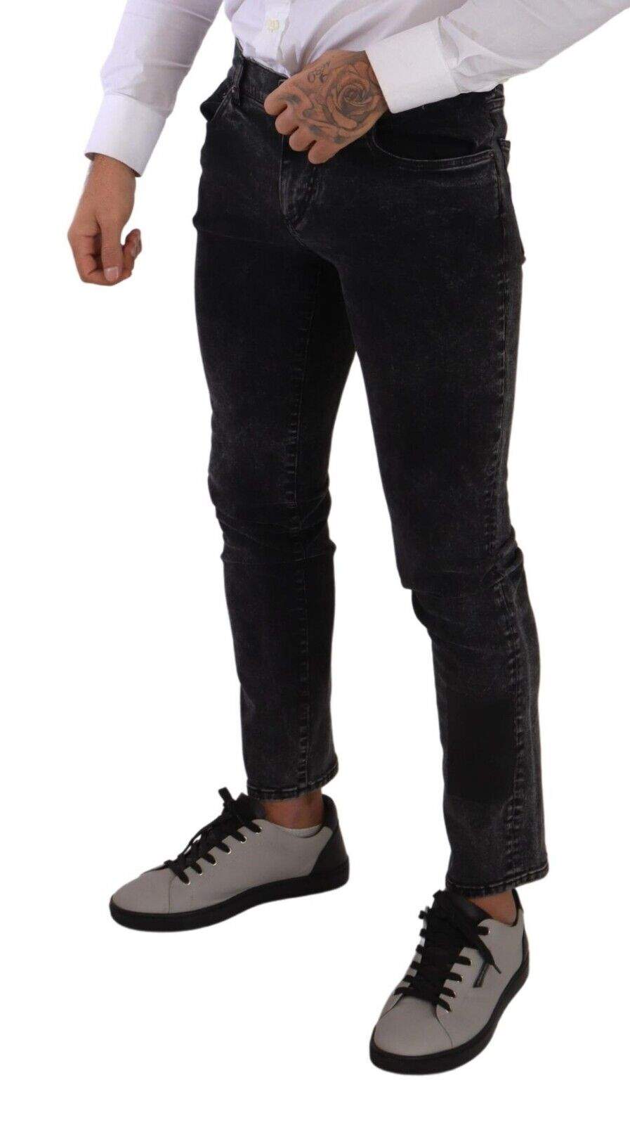 Dolce & Gabbana Black Cotton Stretch Skinny Denim Trouser Jeans #men, Black and Gray, Dolce & Gabbana, feed-1, IT48 | M, Jeans & Pants - Men - Clothing at SEYMAYKA