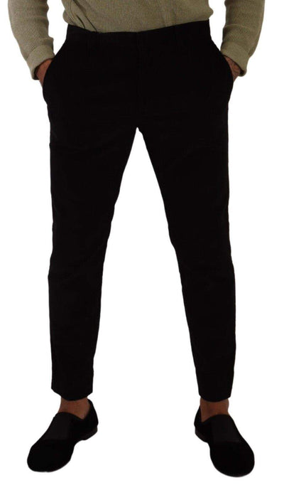 Dolce & Gabbana Black Cotton Corduroy Skinny Trouser Pants #men, Black, Dolce & Gabbana, feed-1, IT48 | M, Jeans & Pants - Men - Clothing at SEYMAYKA