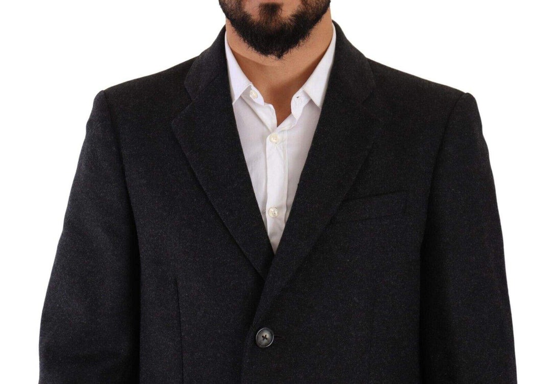Dolce & Gabbana Dark Gray Wool Over Trench Coat  Jacket #men, Dark gray, Dolce & Gabbana, feed-1, IT50 | L, Jackets - Men - Clothing at SEYMAYKA