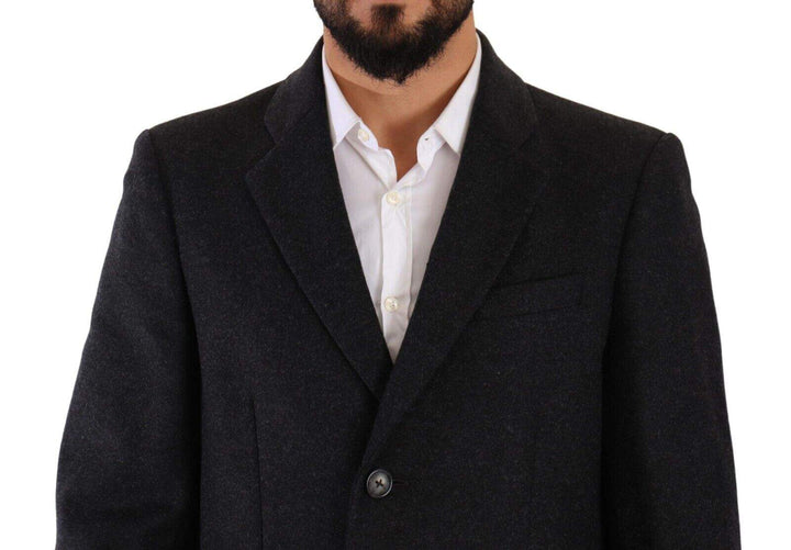 Dolce & Gabbana Dark Gray Wool Over Trench Coat  Jacket #men, Dark gray, Dolce & Gabbana, feed-1, IT50 | L, Jackets - Men - Clothing at SEYMAYKA