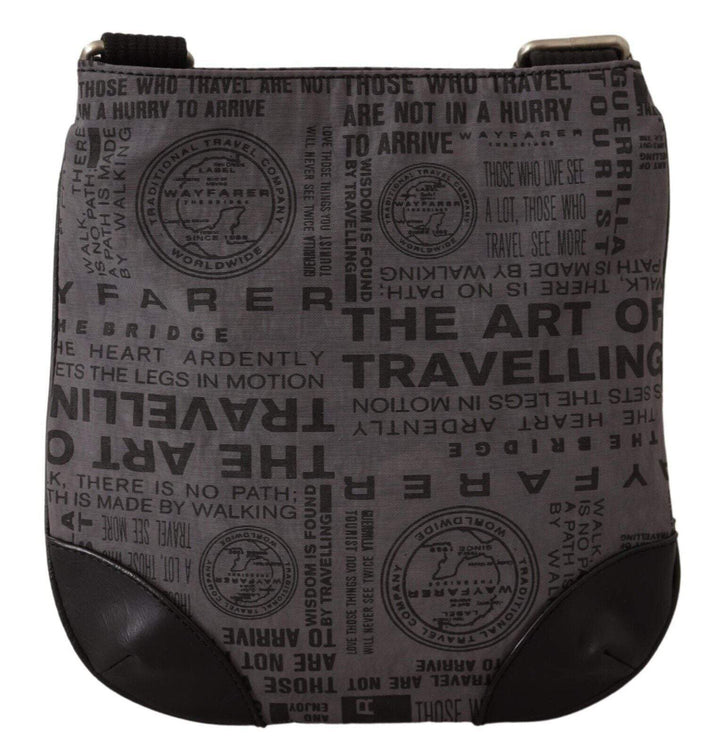 WAYFARER Gray Printed Logo Shoulder Crossbody Purse Bag Crossbody Bags - Women - Bags, feed-1, Gray, WAYFARER at SEYMAYKA