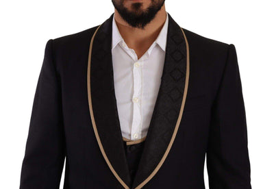 Dolce & Gabbana Black SICILIA Single Breasted 3 Piece Suit #men, Black, Dolce & Gabbana, feed-1, IT52 | L, IT54 | XL, Suits - Men - Clothing at SEYMAYKA