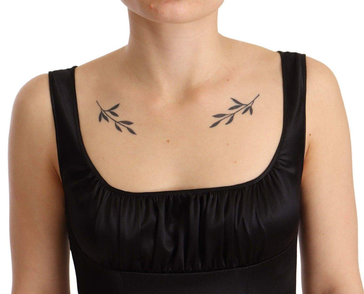 Dolce & Gabbana Black Silk Stretch Sheath Mermaid Midi Dress Black, Dolce & Gabbana, Dresses - Women - Clothing, feed-1, IT40|S at SEYMAYKA