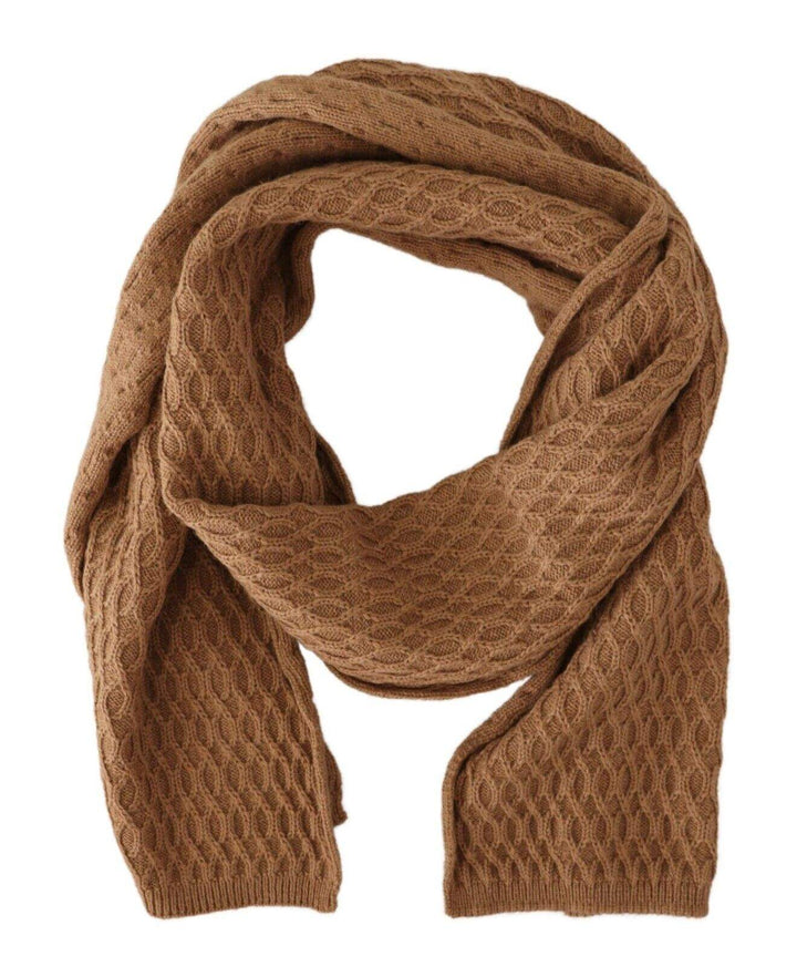 Dolce & Gabbana Dark Brown Wrap Shawl Knitted Camel Scarf Brown, Dolce & Gabbana, feed-1, Scarves - Women - Accessories at SEYMAYKA