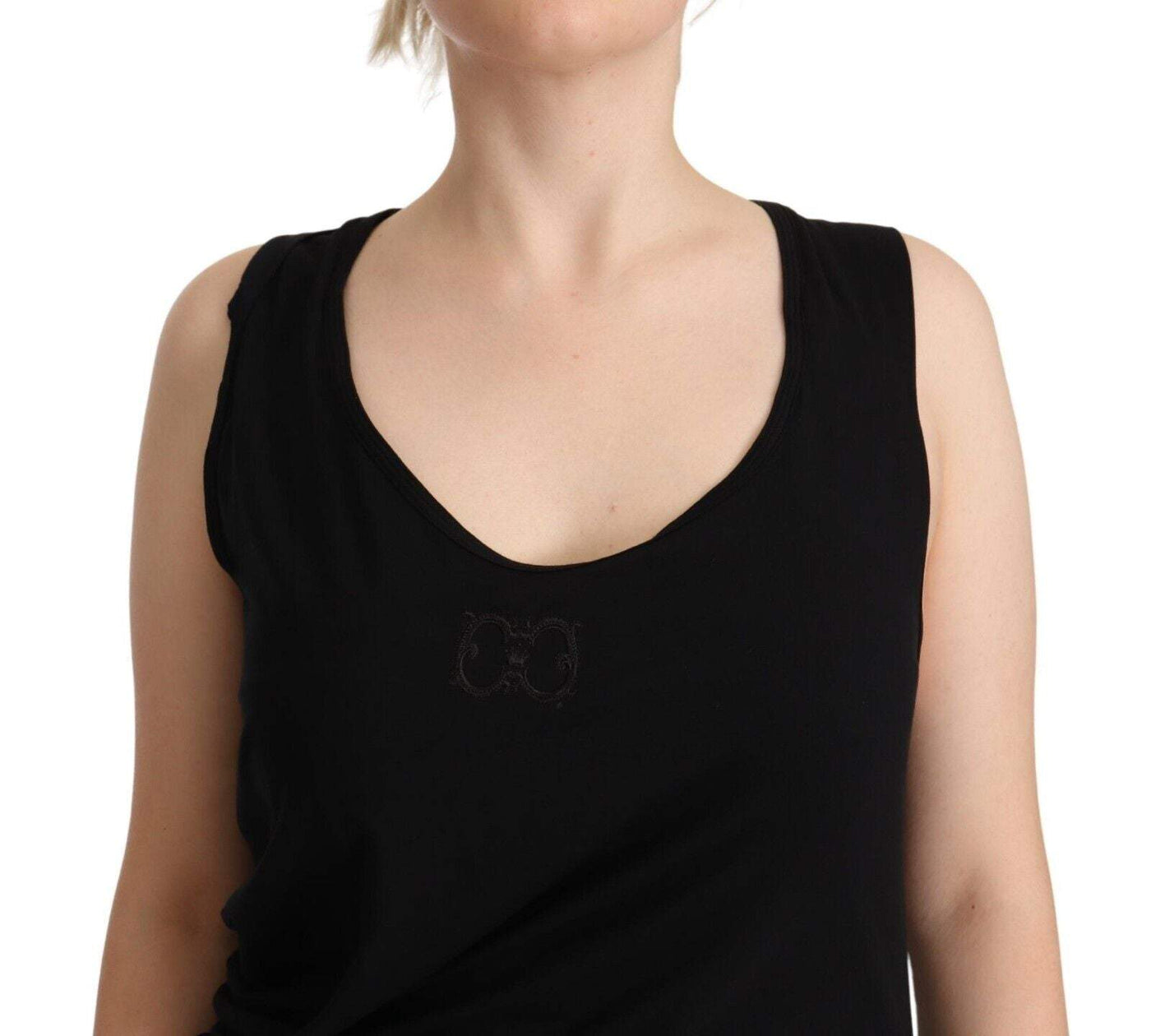 Roberto Cavalli Black Sleeveless Cotton Sheath Mini Dress Black, Dresses - Women - Clothing, feed-1, IT38|XS, IT42|M, IT44|L, IT46|XL, IT48|XXL, Roberto Cavalli at SEYMAYKA