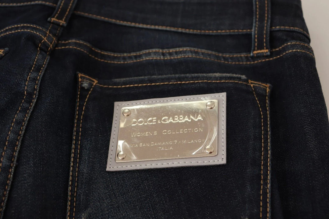 Dolce & Gabbana Blue Wash Slim Skinny Denim Cotton Stretch Jeans Blue, Dolce & Gabbana, feed-1, IT40|S, Jeans & Pants - Women - Clothing at SEYMAYKA