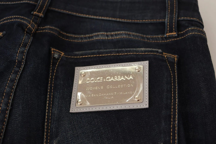 Dolce & Gabbana Blue Wash Slim Skinny Denim Cotton Stretch Jeans Blue, Dolce & Gabbana, feed-1, IT40|S, Jeans & Pants - Women - Clothing at SEYMAYKA