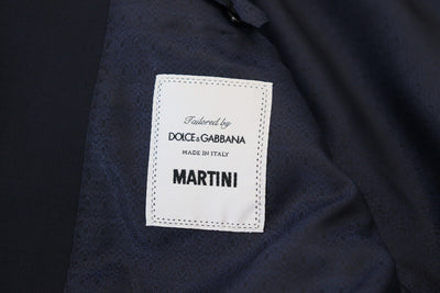 Dolce & Gabbana Dark Blue Wool Single Breasted MARTINI Blazer
