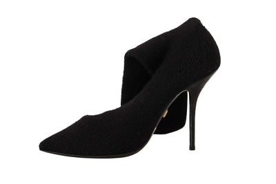 Dolce & Gabbana Black Stretch Socks Knee High Booties Shoes Black, Boots - Women - Shoes, Dolce & Gabbana, EU38/US7.5, feed-1 at SEYMAYKA