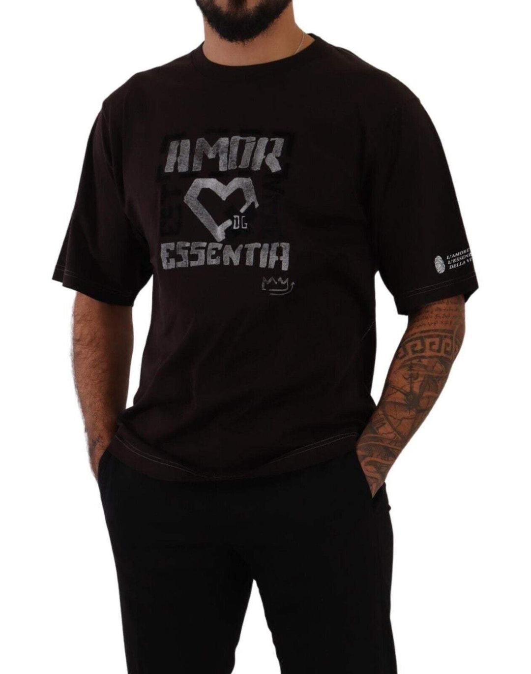 Dolce & Gabbana Bordeaux Cotton L-Amore Print Crewneck T-shirt #men, Bordeaux, Dolce & Gabbana, feed-1, L, M, S, T-Shirts - Men - Clothing, XL, XS at SEYMAYKA