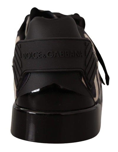 Dolce & Gabbana Black White Zebra Suede Rubber Sneakers Shoes #men, Black and White, Dolce & Gabbana, EU44/US11, feed-1, Sneakers - Men - Shoes at SEYMAYKA