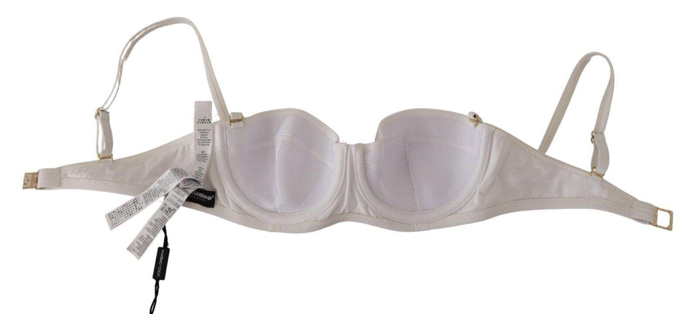 Dolce & Gabbana White Nylon Semi Pad Balconnet Bra Underwear Dolce & Gabbana, feed-1, IT1 | XS, Underwear - Women - Clothing, White at SEYMAYKA