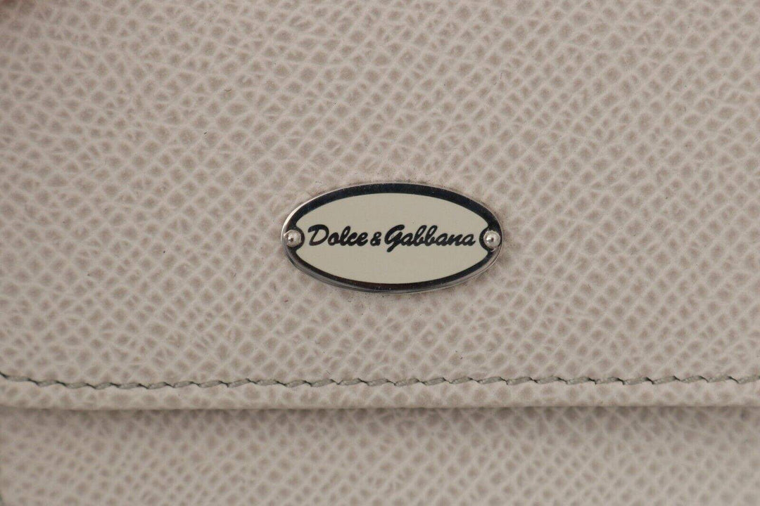 Dolce & Gabbana White Dauphine Leather Holder Pocket Wallet Condom Case #men, Dolce & Gabbana, feed-1, Wallets - Men - Bags, White at SEYMAYKA