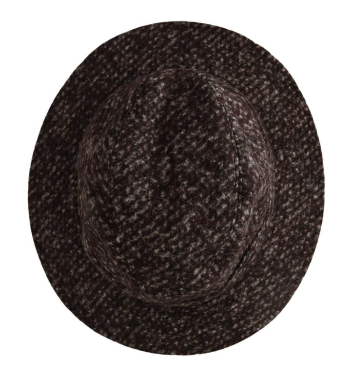 Dolce & Gabbana Gray Melange Blended Textured Tweed Hat 57 cm|S, 58 cm|M, 59 cm|L, Dolce & Gabbana, feed-1, Gray, Hats - Women - Accessories at SEYMAYKA