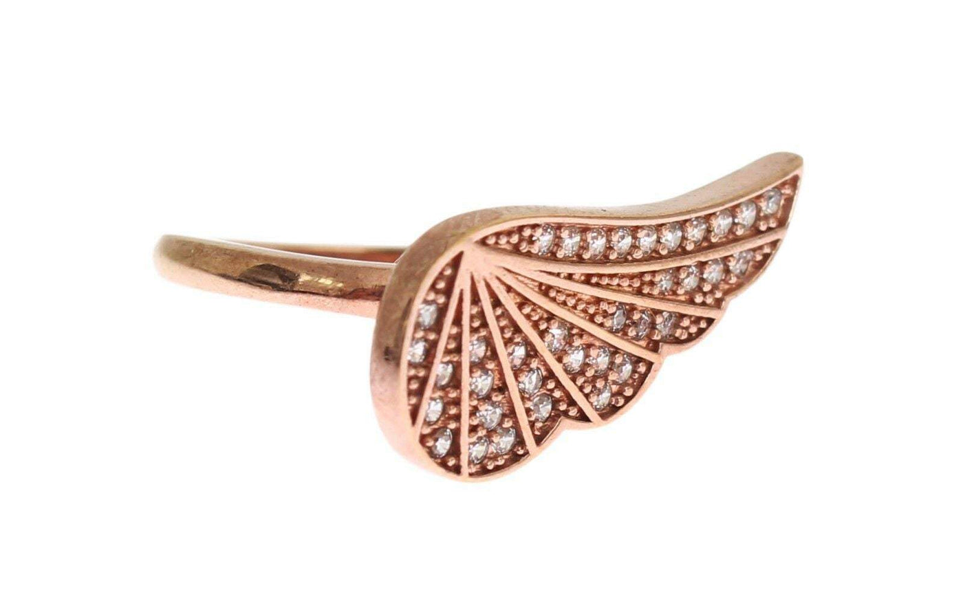 Nialaya Pink Gold 925 Silver Womens Clear CZ Ring #men, Accessories - New Arrivals, EU47 | US4, EU50 | US5, EU52 | US6, EU54 | US7, EU56 | US8, feed-agegroup-adult, feed-color-pink, feed-gender-male, Nialaya, Pink, Rings - Men - Jewelry at SEYMAYKA