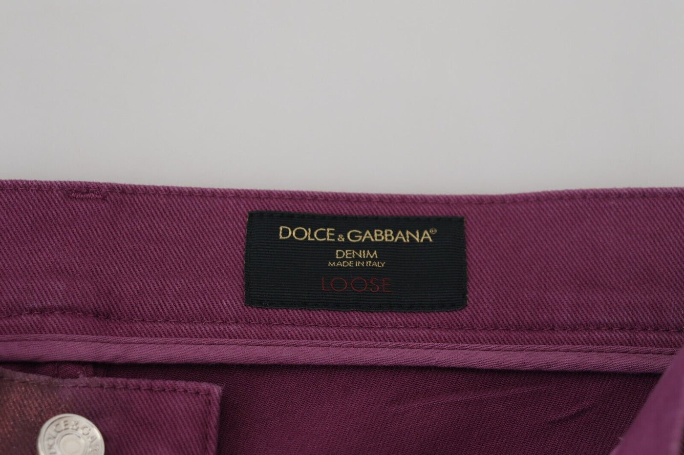 Dolce & Gabbana Magenta Cotton Men Casual Harness Denim Jeans