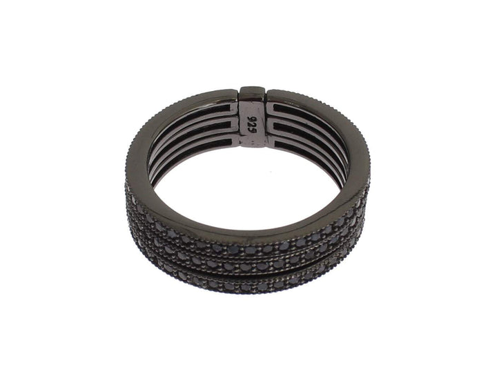 Nialaya Black CZ 925 Sterling Silver Womens #women, Accessories - New Arrivals, Black, EU50 | US5, EU54 | US7, feed-agegroup-adult, feed-color-black, feed-gender-female, Nialaya, Rings - Women - Jewelry at SEYMAYKA