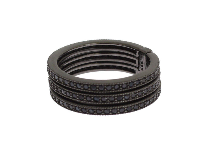 Nialaya Black CZ 925 Sterling Silver Womens #women, Accessories - New Arrivals, Black, EU50 | US5, EU54 | US7, feed-agegroup-adult, feed-color-black, feed-gender-female, Nialaya, Rings - Women - Jewelry at SEYMAYKA