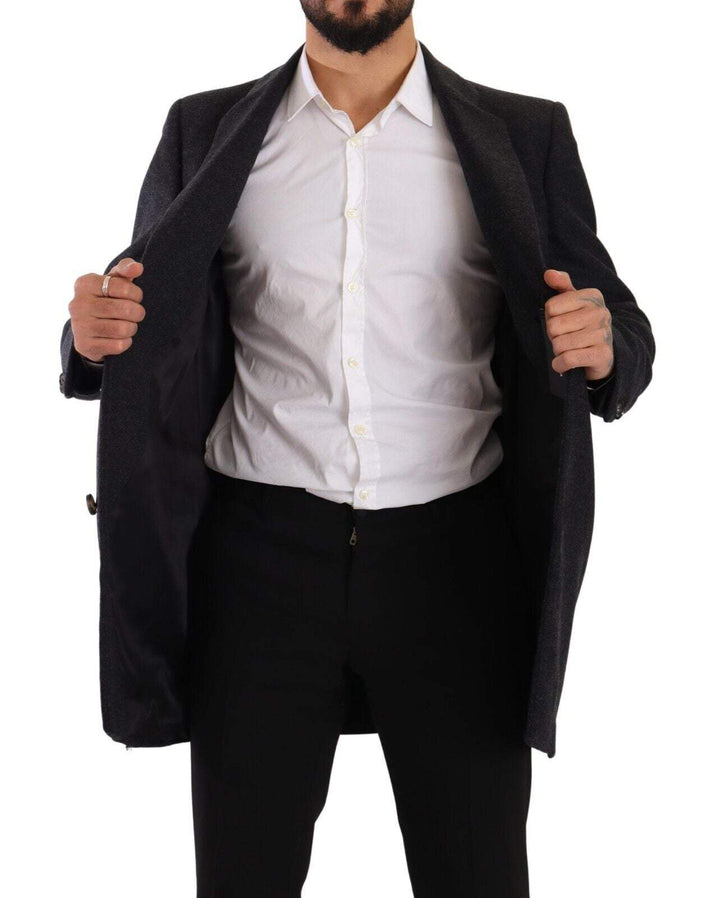 Dolce & Gabbana Dark Gray Wool Over Trench Coat  Jacket #men, Dark gray, Dolce & Gabbana, feed-1, IT50 | L, Jackets - Men - Clothing at SEYMAYKA