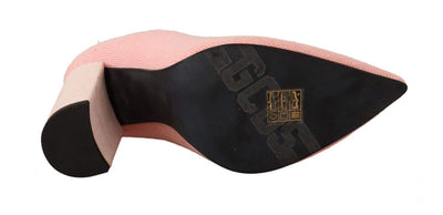 GCDS Pink Suede Logo Socks Block Heel Ankle Boots Shoes Boots - Women - Shoes, EU35/US4.5, EU39/US8.5, EU40/US9.5, feed-1, GCDS, Pink at SEYMAYKA