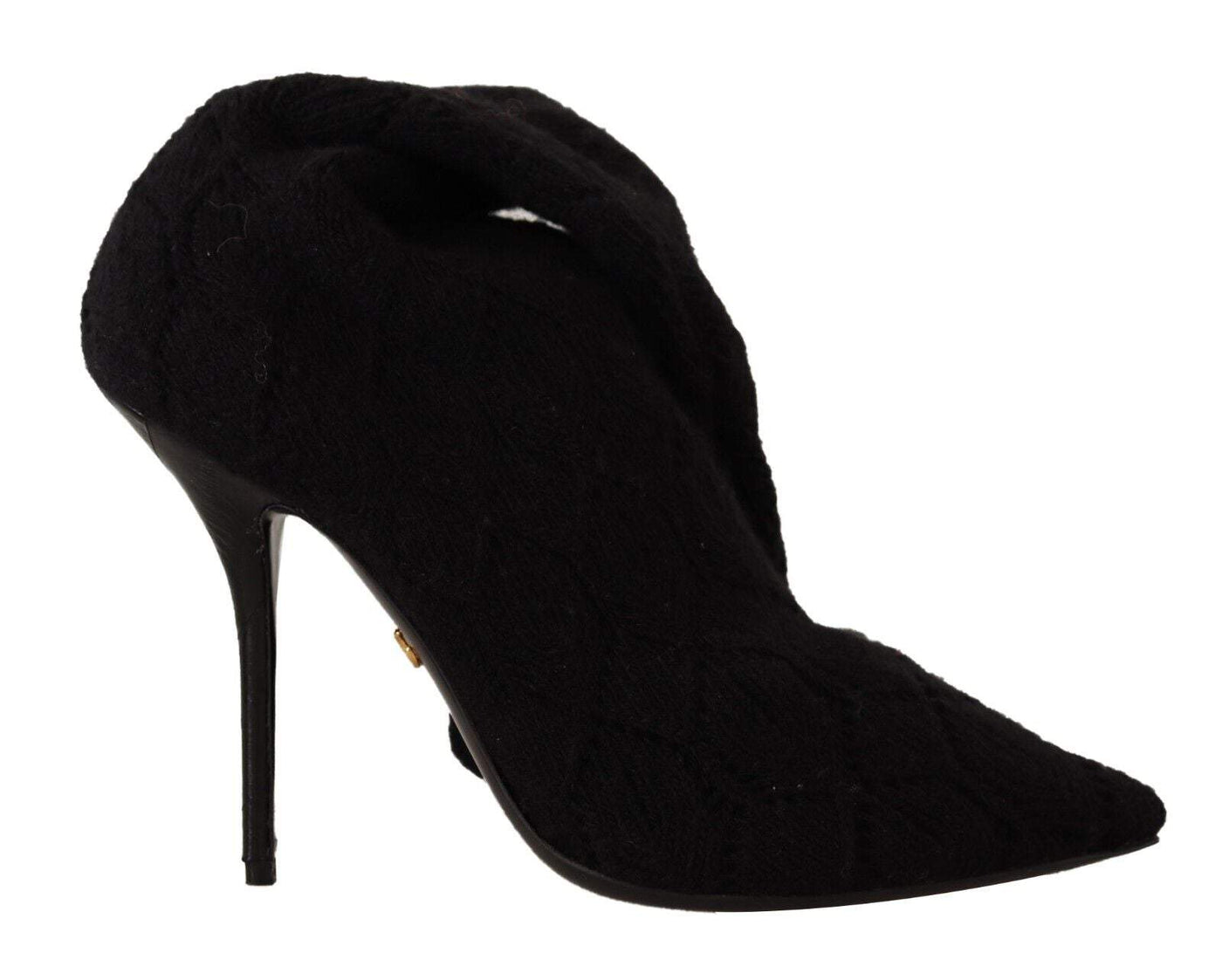 Dolce & Gabbana Black Stretch Socks Knee High Booties Shoes Black, Boots - Women - Shoes, Dolce & Gabbana, EU39/US8.5, EU41/US10.5, feed-1 at SEYMAYKA