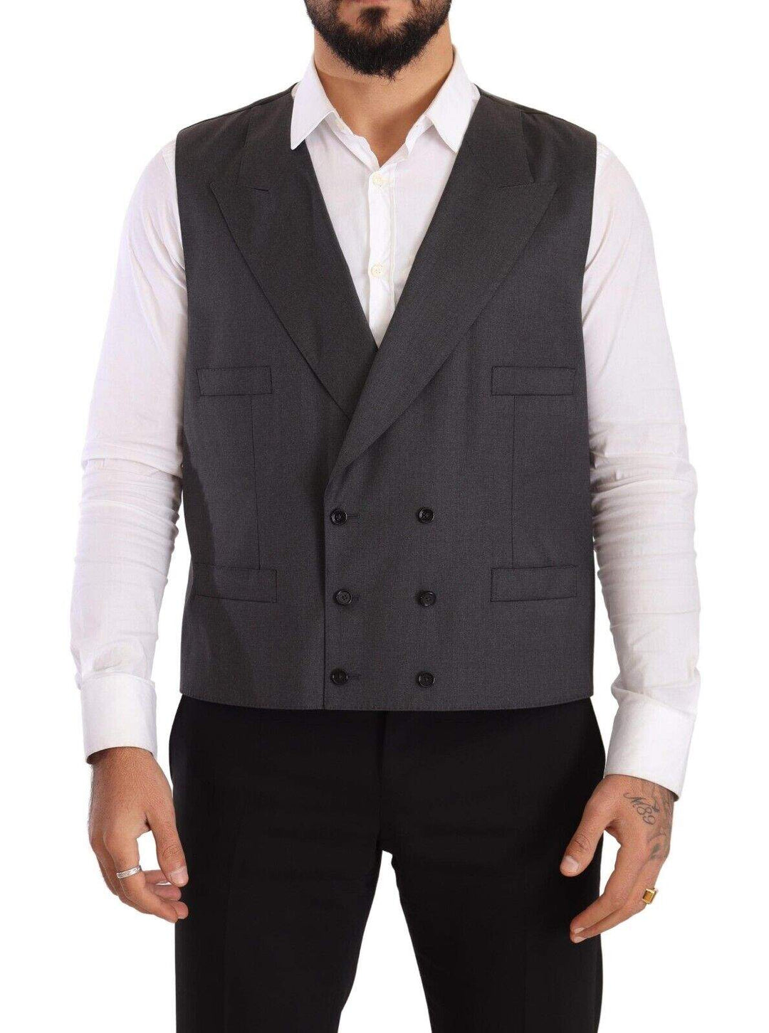 Dolce & Gabbana Gray Double Breasted 2 Piece SICILIA Blazer #men, Blazers - Men - Clothing, Dolce & Gabbana, feed-1, Gray, IT56 | XL at SEYMAYKA