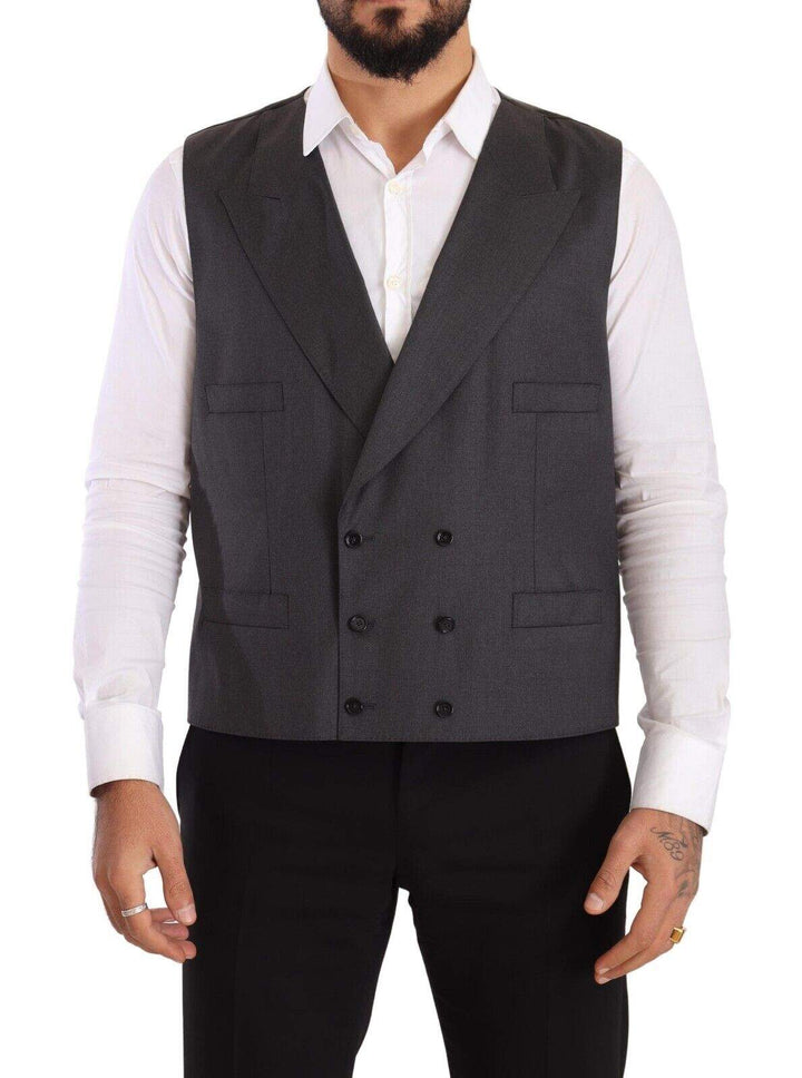 Dolce & Gabbana Gray Double Breasted 2 Piece SICILIA Blazer #men, Blazers - Men - Clothing, Dolce & Gabbana, feed-1, Gray, IT56 | XL at SEYMAYKA