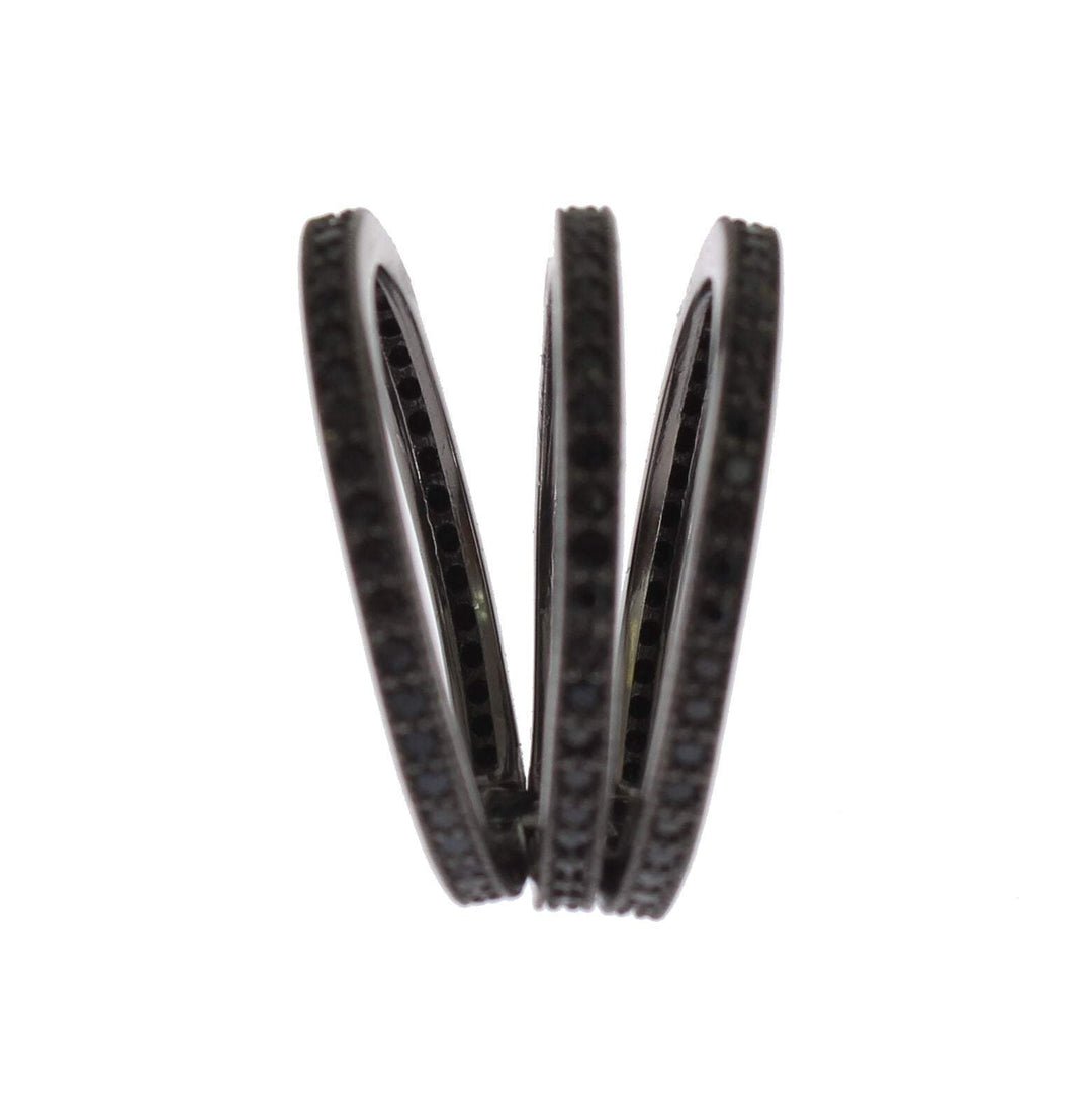 Nialaya Black CZ 925 Sterling Silver Womens #women, Accessories - New Arrivals, Black, EU50 | US5, EU54 | US7, feed-agegroup-adult, feed-color-black, feed-gender-female, Nialaya, Rings - Women - Jewelry at SEYMAYKA