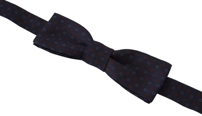 Dolce & Gabbana Blue Silk Patterned Necktie  Accessory Bow Tie