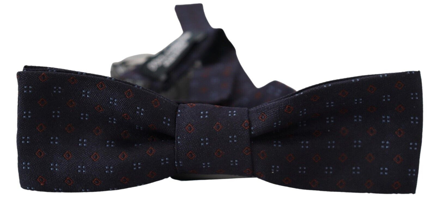 Dolce & Gabbana Blue Silk Patterned Necktie  Accessory Bow Tie