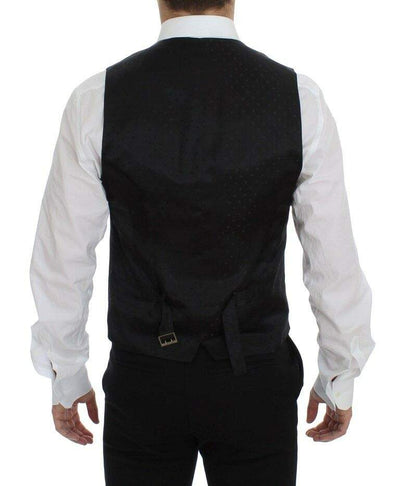 Dolce & Gabbana Black Wool Logo Dress Gilet Vest #men, Black, Dolce & Gabbana, feed-agegroup-adult, feed-color-black, feed-gender-male, IT48 | M, Men - New Arrivals, Vests - Men - Clothing at SEYMAYKA