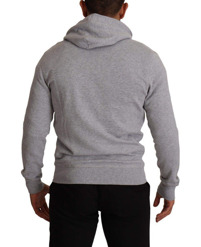 Hackett Gray Full Zip Hooded Cotton Sweatshirt Sweater #men, feed-1, Gray, Hackett, IT46 | S, Sweaters - Men - Clothing at SEYMAYKA