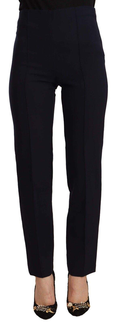 AGLINI Black High Waist Polyester  Straight Pants AGLINI, Black, feed-1, IT40|S, Jeans & Pants - Women - Clothing at SEYMAYKA