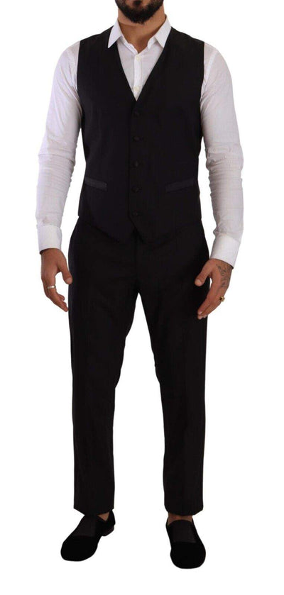 Dolce & Gabbana Black MARTINI Single Breasted 3 Piece Suit #men, Black, Dolce & Gabbana, feed-1, IT50 | L, IT54 | XL, Suits - Men - Clothing at SEYMAYKA
