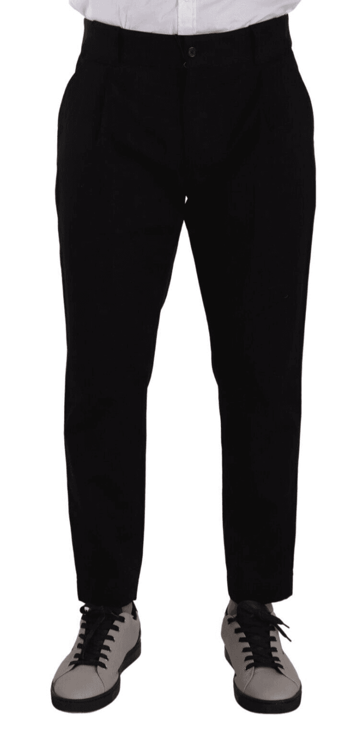 Dolce & Gabbana Black Cotton Stretch Chinos Trouser Jeans #men, Black, Dolce & Gabbana, feed-1, IT48 | M, Jeans & Pants - Men - Clothing at SEYMAYKA