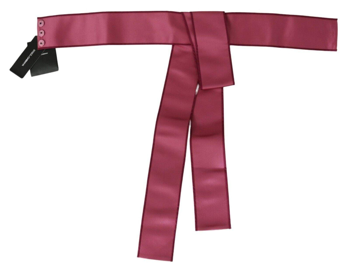 Dolce & Gabbana Pink 100% Silk 3 Button Closure Wide Waist Belt Belts - Women - Accessories, Dolce & Gabbana, feed-agegroup-adult, feed-color-Pink, feed-gender-female, IT40|S, IT44|L, Pink at SEYMAYKA