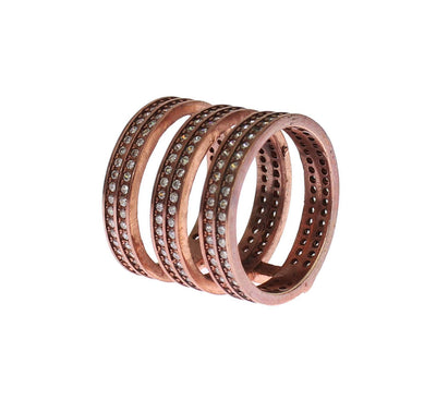 Nialaya Gold 925 Silver Clear CZ Pink Ring 5, EU50 | US5, EU53 | US6, EU55 | US7, feed-agegroup-adult, feed-color-Gold, feed-gender-female, Gold, Nialaya, Rings - Women - Jewelry at SEYMAYKA
