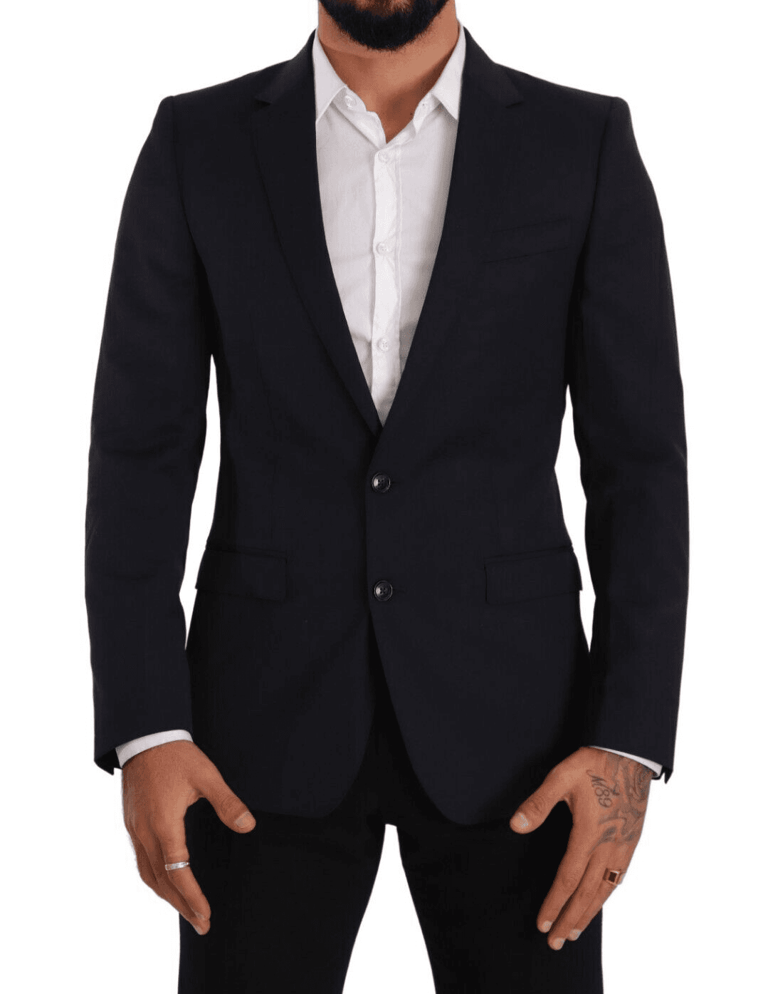 Dolce & Gabbana Dark Blue Single Breasted Coat MARTINI Blazer #men, Blazers - Men - Clothing, Blue, Dolce & Gabbana, feed-1, IT46 | S at SEYMAYKA