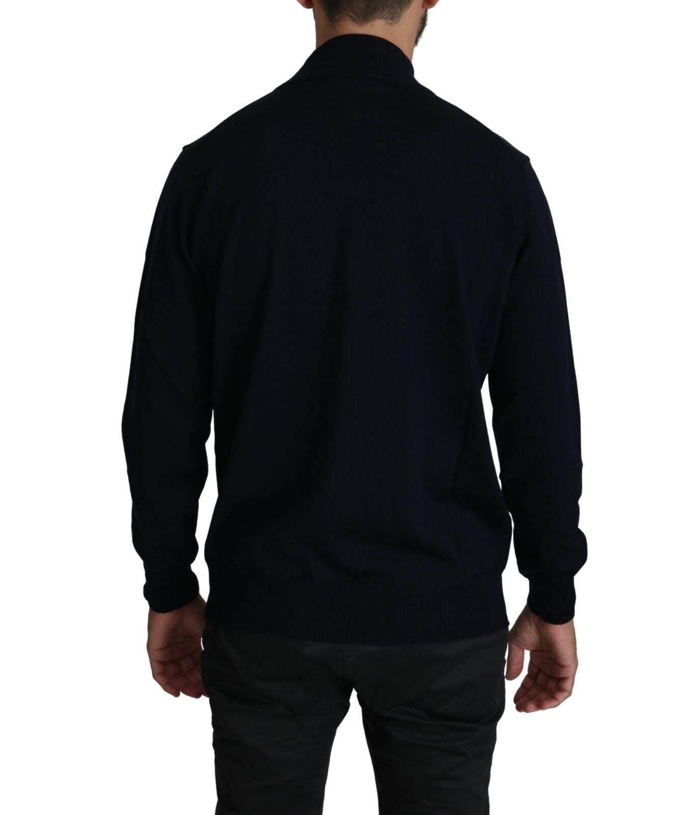 MILA SCHÖN Dark Blue Crewneck Pullover 100% Wool Sweater #men, Blue, feed-agegroup-adult, feed-color-Blue, feed-gender-male, IT50 | L, IT52 | XL, IT56 | XXL, Men - New Arrivals, MILA SCHÖN, Sweaters - Men - Clothing at SEYMAYKA